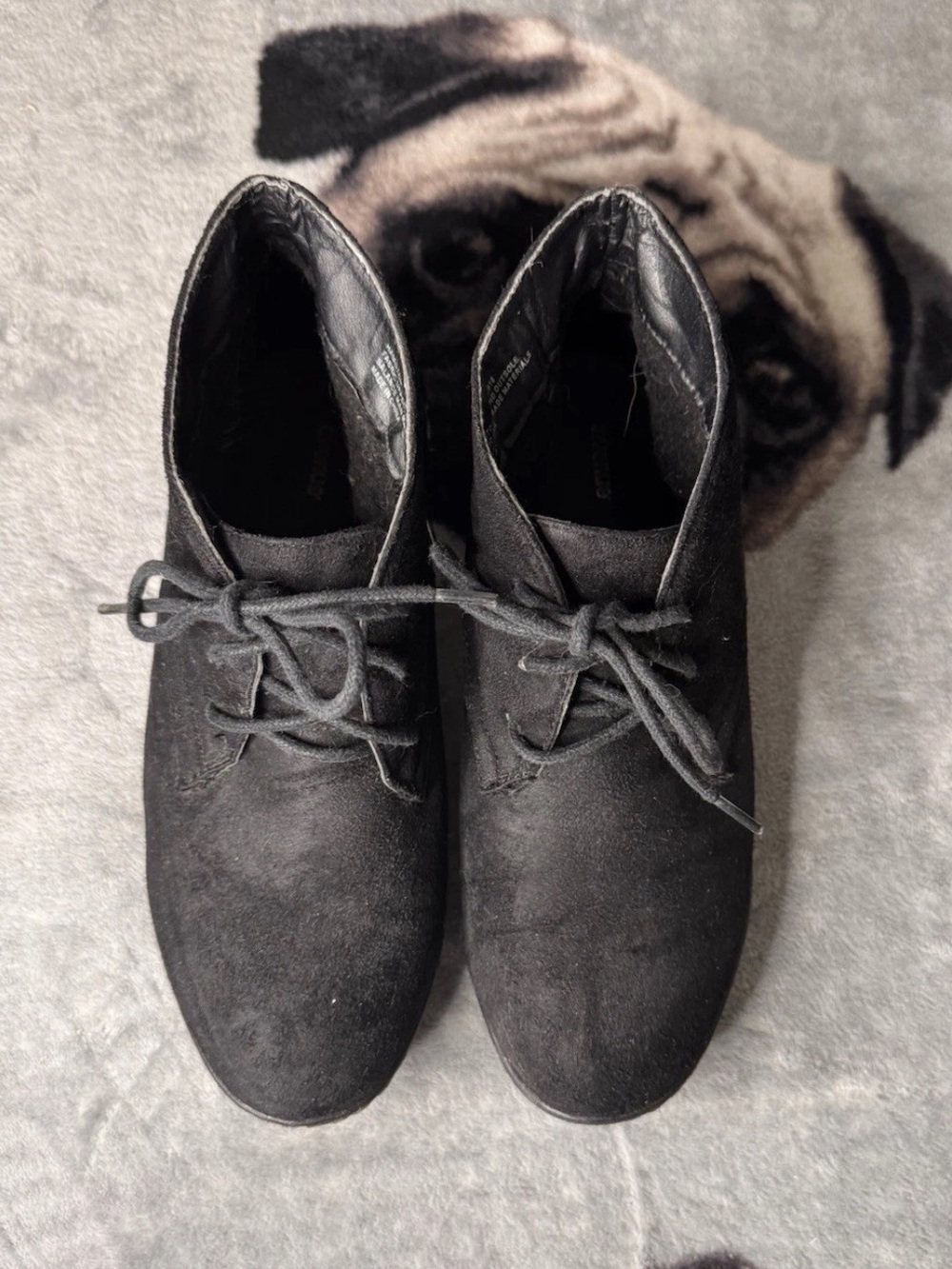 Women’s Hamilton Black Lace-Up Suede Ankle Shoes